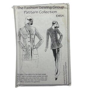 Misses Women's Jacket 3 variations The Fashion Sewing Group Pattern 1945A-C Nanc